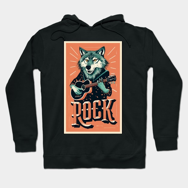 Rock Tee Shirt Hoodie by Abeer Ahmad